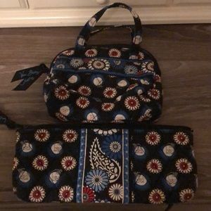 Vera Bradley makeup bag set
